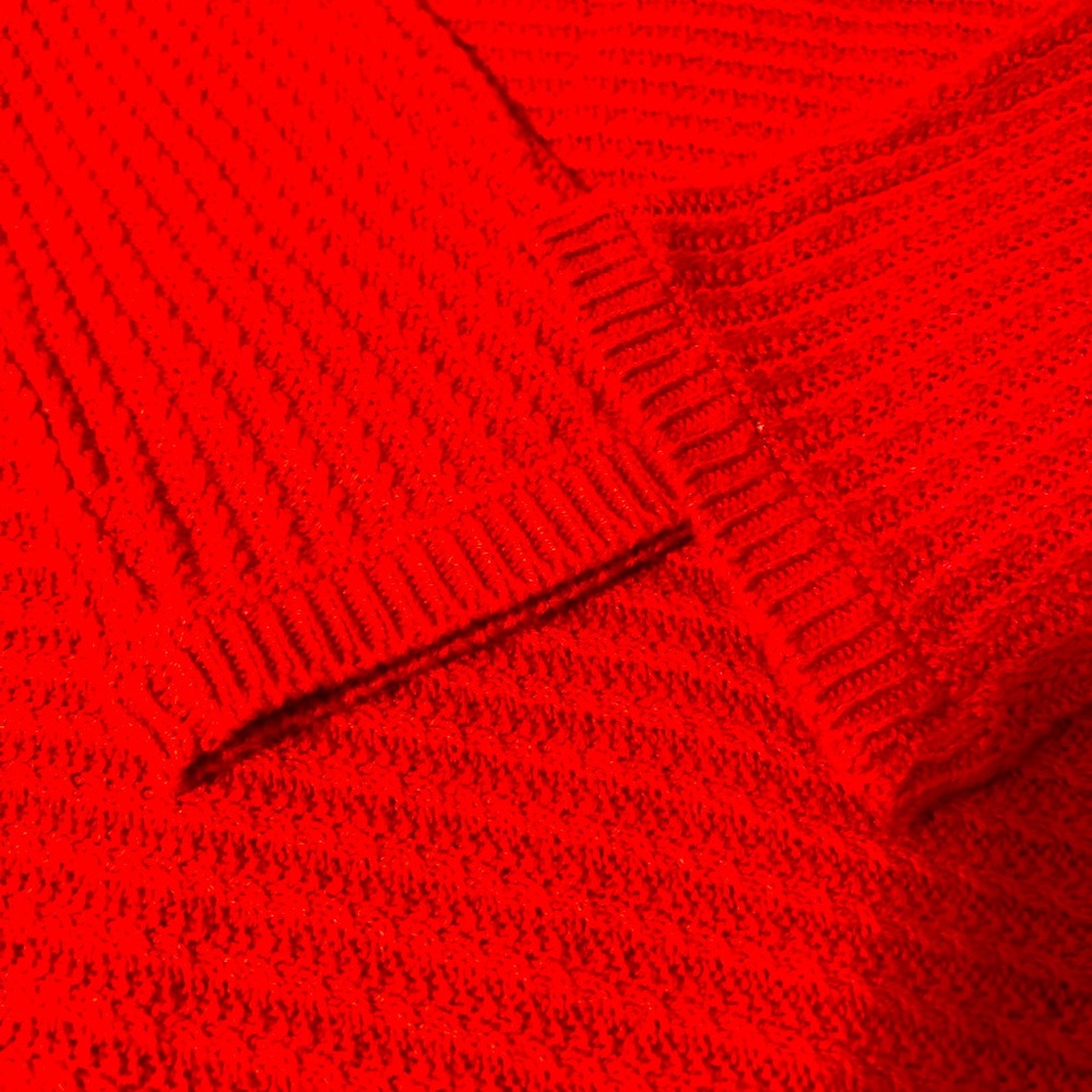 NWT NY&Co Red Waffle Sweater Size Medium - Picture 5 of 5